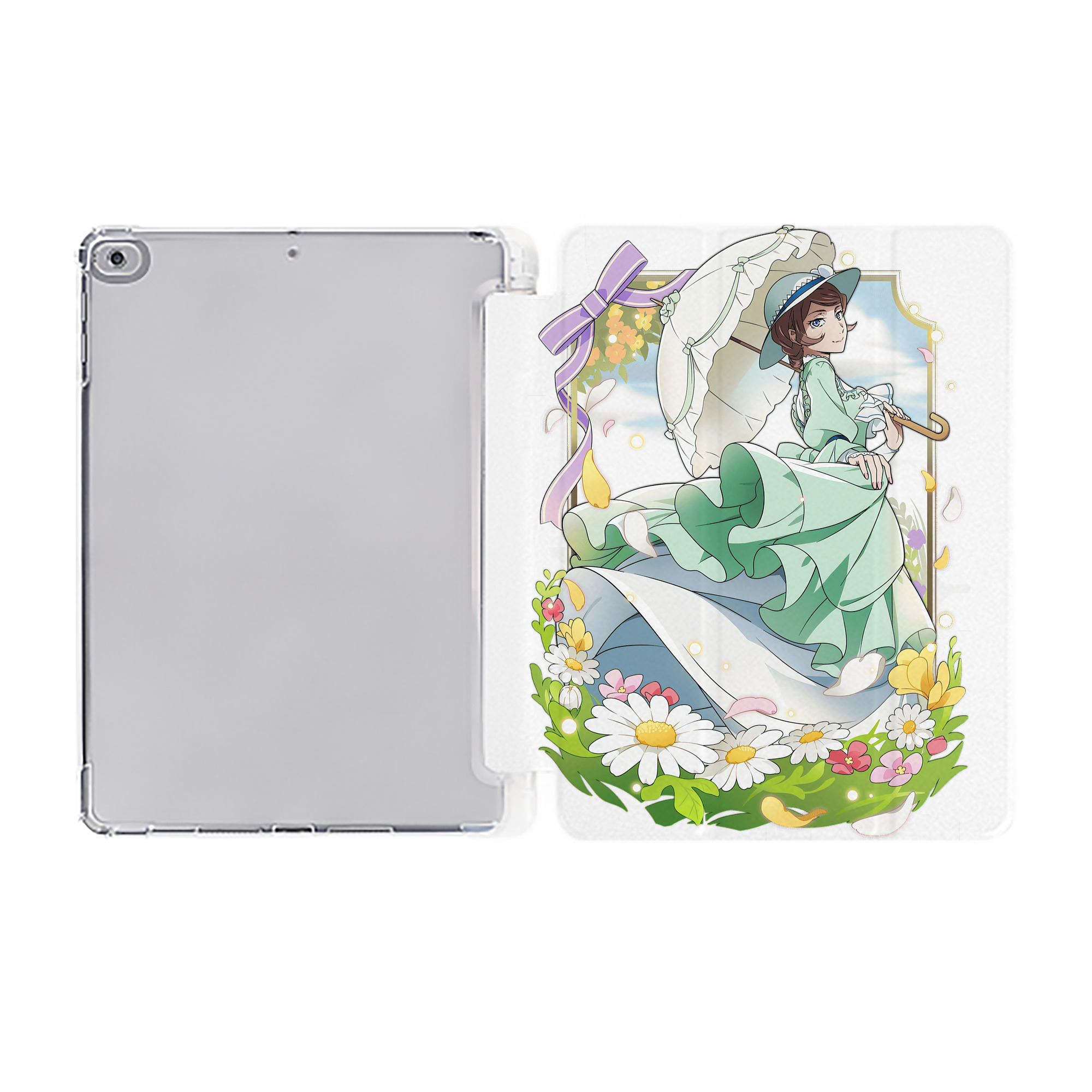 （画像用） 文豪ストレイドッグス Bungo Stray Dogs IPad ケース ペン収納付き 三つ折りスタンド PUレザー×シリコン 対応機種9.5/10.5/10.9インチ